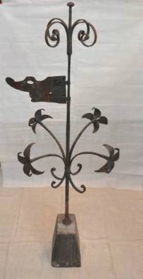 A Pair of French 18th century Weathervanes set in English 18th century Keystone stands